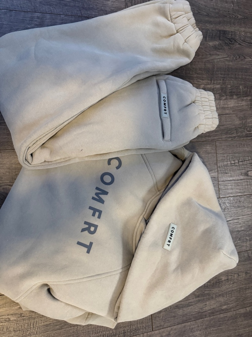 COMFRT heavyweight Cream Cozy Hoodie & Sweatpants Set